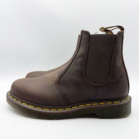 Dr. Martens Unisex 2976 Chelsea Boots EU 42 Womens 10 Mens 9 Brown Leather NIB - Picture 9 of 13